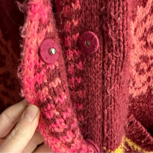 Sundance Burgundy Tayen Coatigan Sz S - Picture 7 of 8